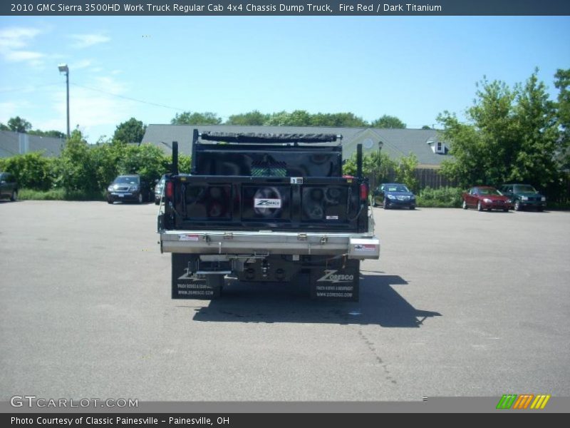 Fire Red / Dark Titanium 2010 GMC Sierra 3500HD Work Truck Regular Cab 4x4 Chassis Dump Truck