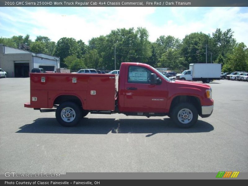 Fire Red / Dark Titanium 2010 GMC Sierra 2500HD Work Truck Regular Cab 4x4 Chassis Commercial