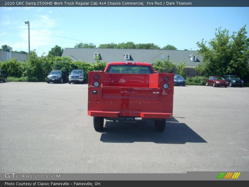 Fire Red / Dark Titanium 2010 GMC Sierra 2500HD Work Truck Regular Cab 4x4 Chassis Commercial