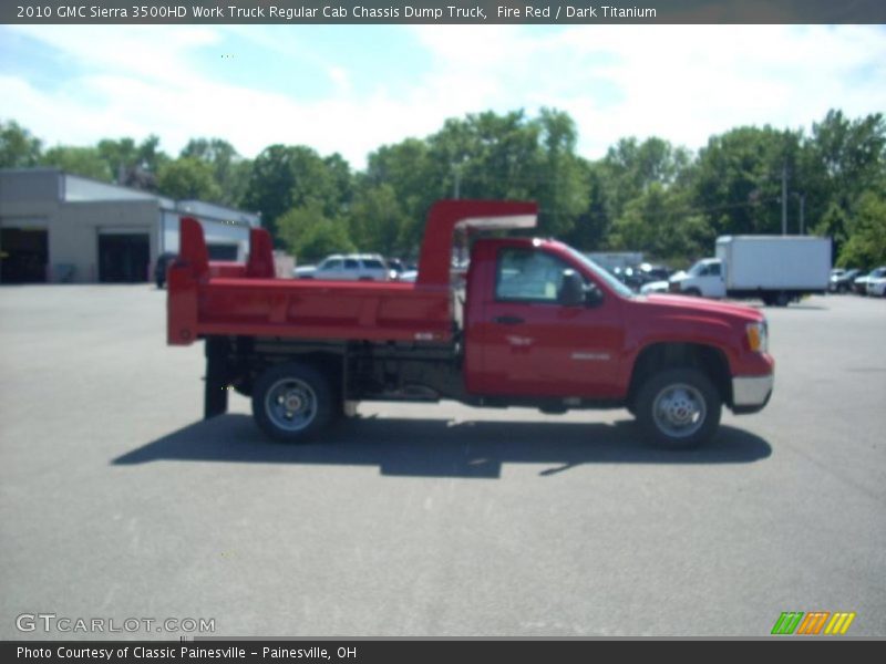 Fire Red / Dark Titanium 2010 GMC Sierra 3500HD Work Truck Regular Cab Chassis Dump Truck