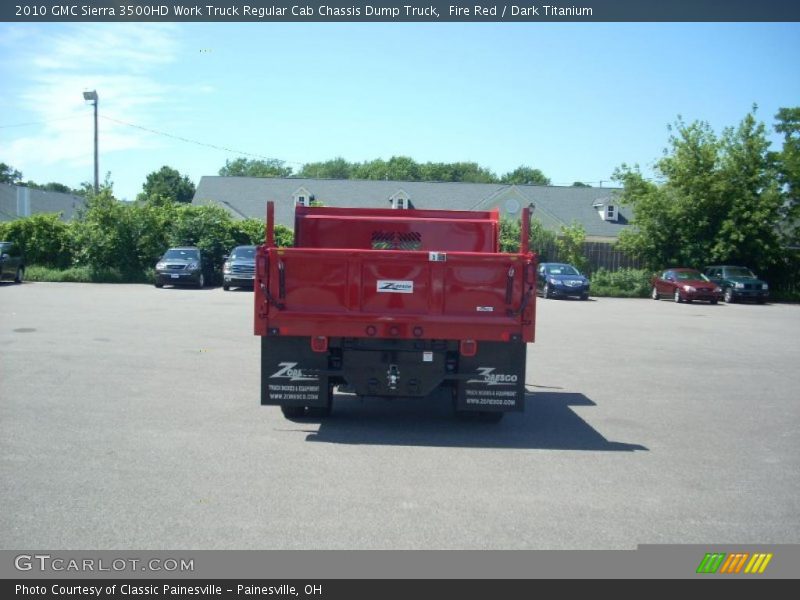 Fire Red / Dark Titanium 2010 GMC Sierra 3500HD Work Truck Regular Cab Chassis Dump Truck