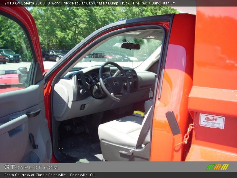 Fire Red / Dark Titanium 2010 GMC Sierra 3500HD Work Truck Regular Cab Chassis Dump Truck
