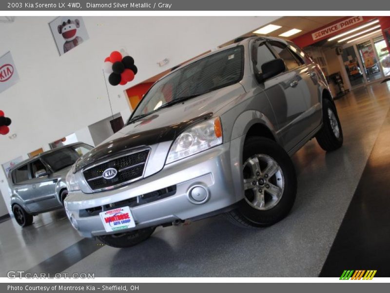 Diamond Silver Metallic / Gray 2003 Kia Sorento LX 4WD