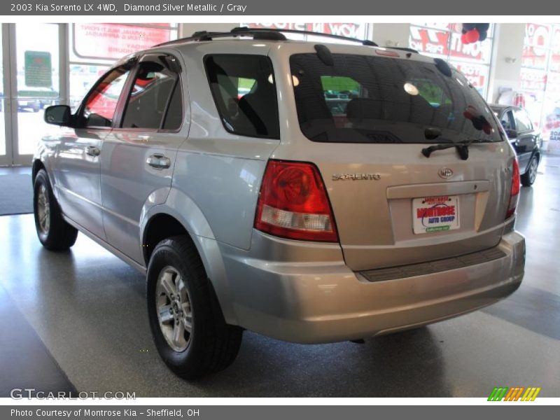 Diamond Silver Metallic / Gray 2003 Kia Sorento LX 4WD