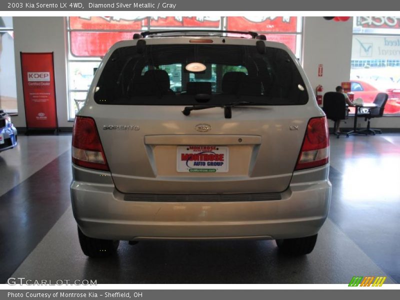 Diamond Silver Metallic / Gray 2003 Kia Sorento LX 4WD