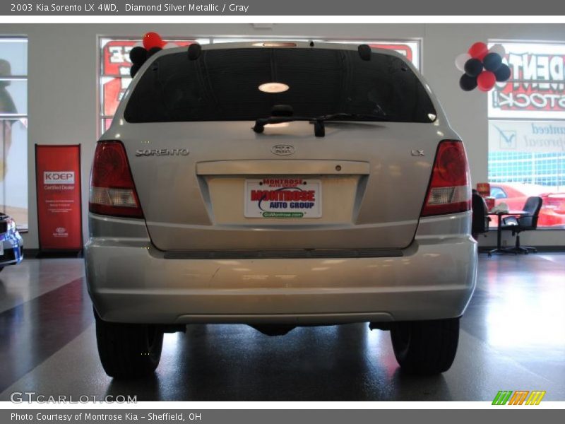 Diamond Silver Metallic / Gray 2003 Kia Sorento LX 4WD