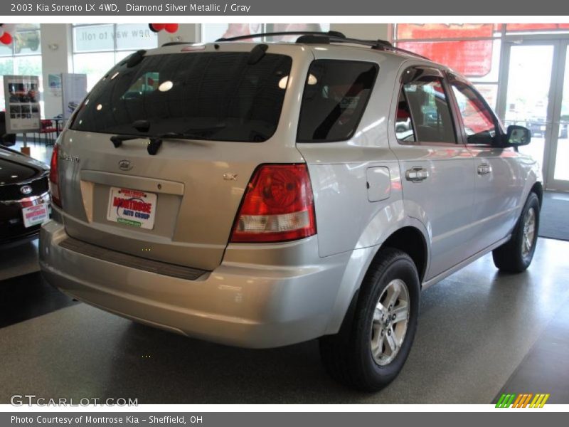 Diamond Silver Metallic / Gray 2003 Kia Sorento LX 4WD