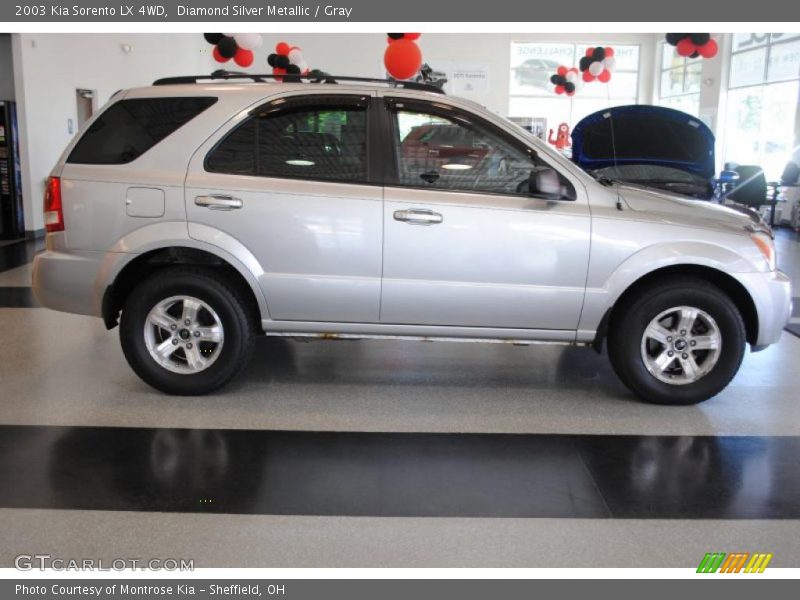 Diamond Silver Metallic / Gray 2003 Kia Sorento LX 4WD