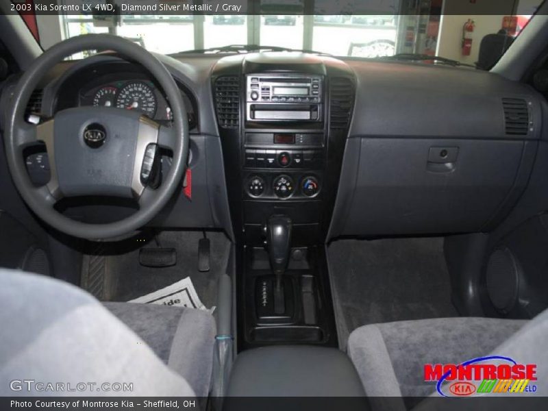 Diamond Silver Metallic / Gray 2003 Kia Sorento LX 4WD