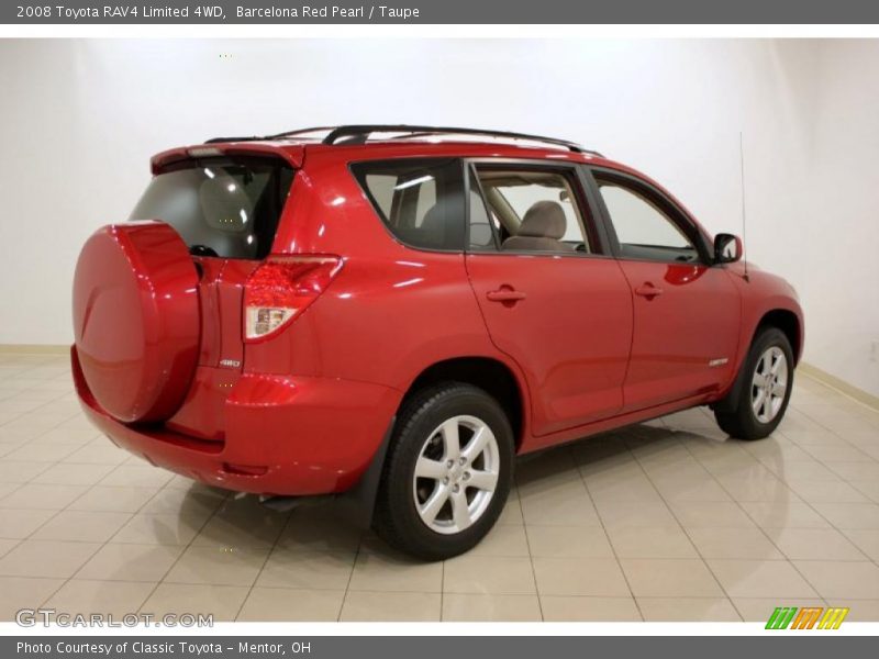 Barcelona Red Pearl / Taupe 2008 Toyota RAV4 Limited 4WD