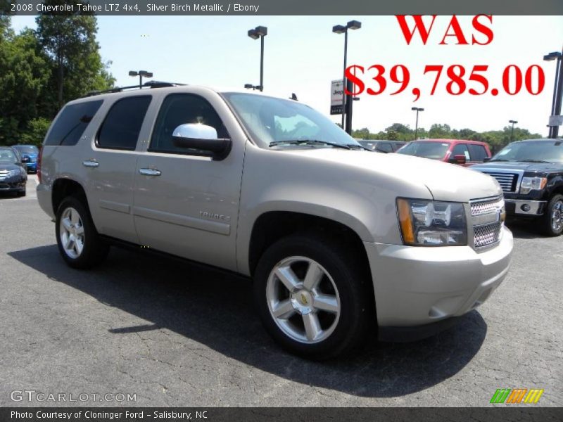 Silver Birch Metallic / Ebony 2008 Chevrolet Tahoe LTZ 4x4