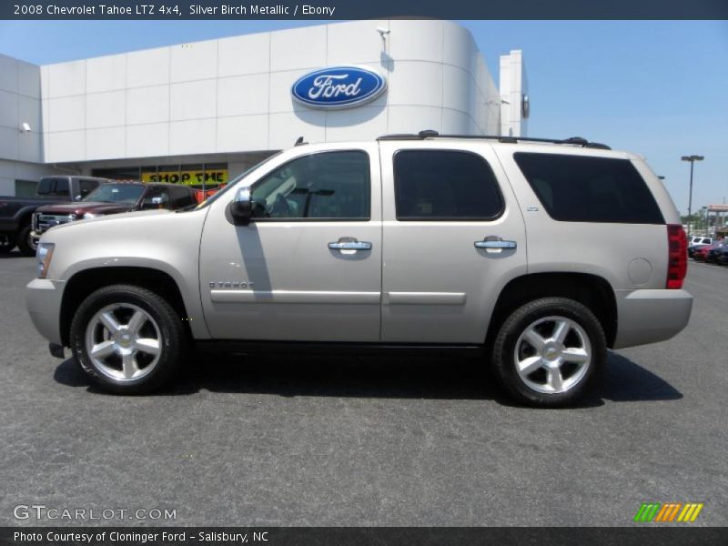 Silver Birch Metallic / Ebony 2008 Chevrolet Tahoe LTZ 4x4