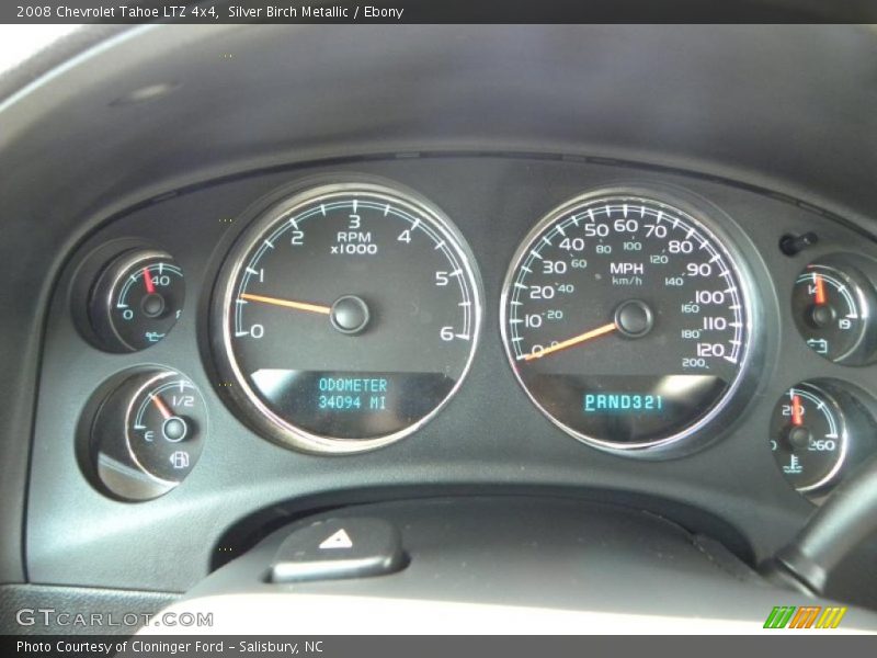 Silver Birch Metallic / Ebony 2008 Chevrolet Tahoe LTZ 4x4