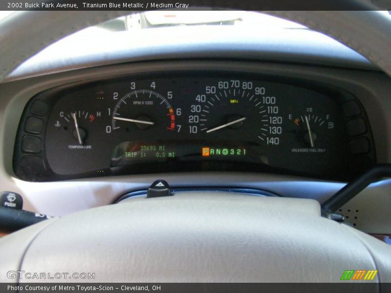 Titanium Blue Metallic / Medium Gray 2002 Buick Park Avenue