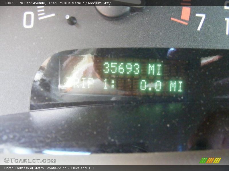 Titanium Blue Metallic / Medium Gray 2002 Buick Park Avenue