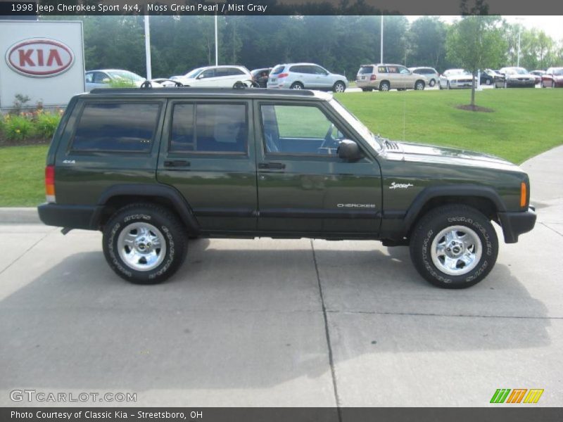 Moss Green Pearl / Mist Gray 1998 Jeep Cherokee Sport 4x4