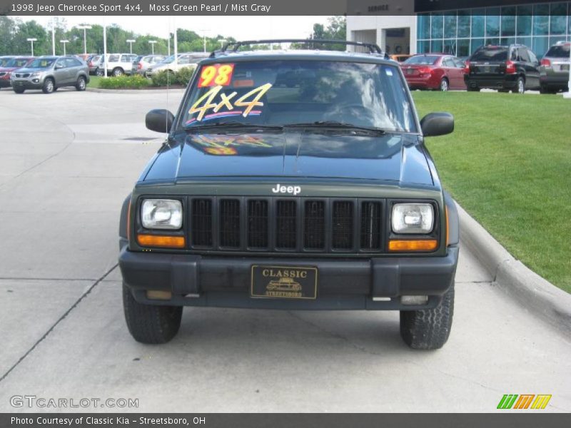 Moss Green Pearl / Mist Gray 1998 Jeep Cherokee Sport 4x4