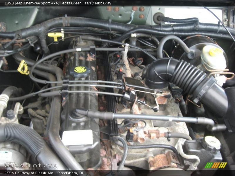 Moss Green Pearl / Mist Gray 1998 Jeep Cherokee Sport 4x4