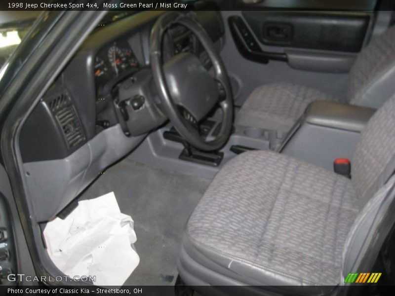 Moss Green Pearl / Mist Gray 1998 Jeep Cherokee Sport 4x4