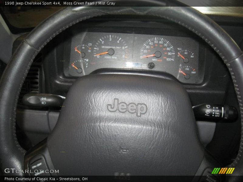 Moss Green Pearl / Mist Gray 1998 Jeep Cherokee Sport 4x4