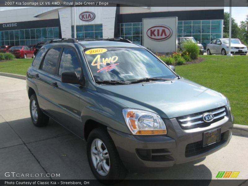 Royal Jade Green / Beige 2007 Kia Sportage LX V6 4WD