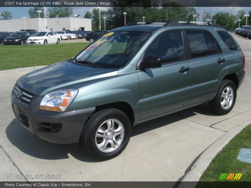 Royal Jade Green / Beige 2007 Kia Sportage LX V6 4WD