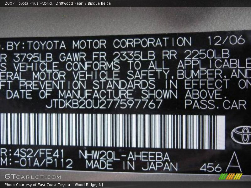 Driftwood Pearl / Bisque Beige 2007 Toyota Prius Hybrid