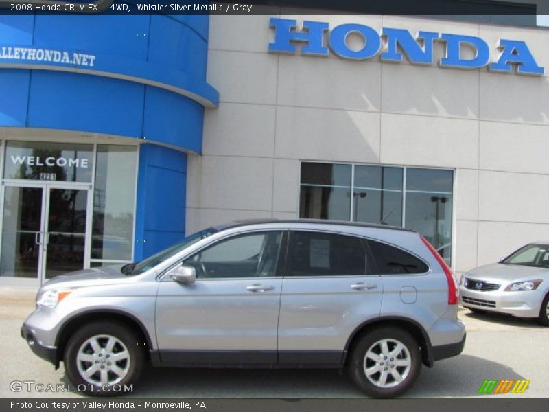 Whistler Silver Metallic / Gray 2008 Honda CR-V EX-L 4WD