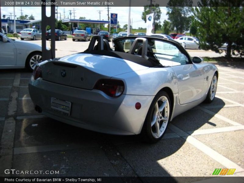 Titanium Silver Metallic / Black 2008 BMW Z4 3.0si Roadster