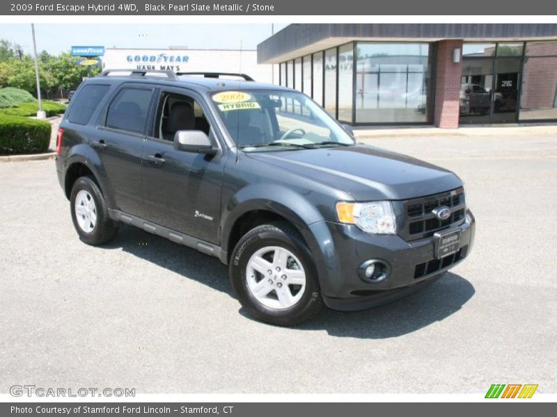 Black Pearl Slate Metallic / Stone 2009 Ford Escape Hybrid 4WD