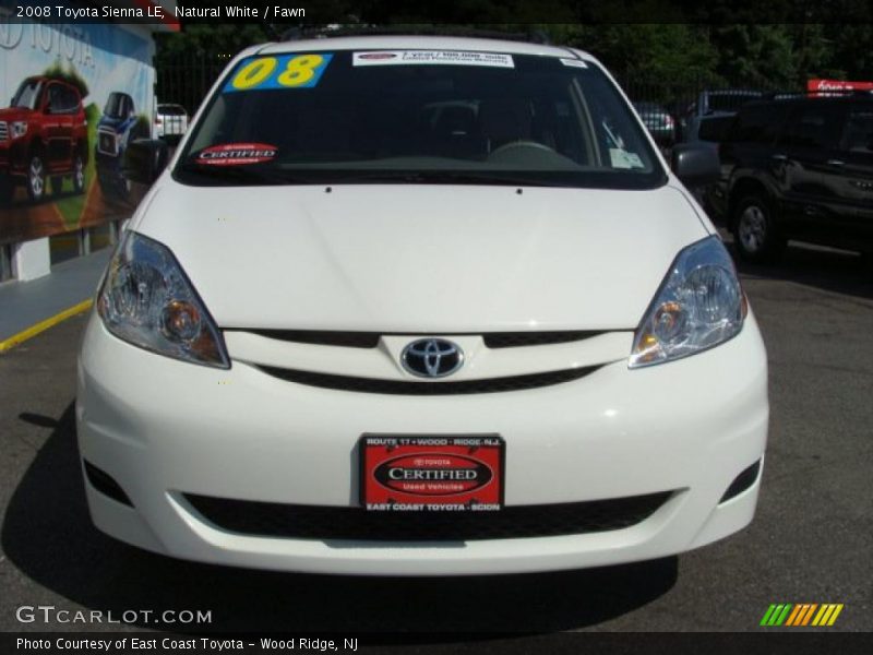 Natural White / Fawn 2008 Toyota Sienna LE