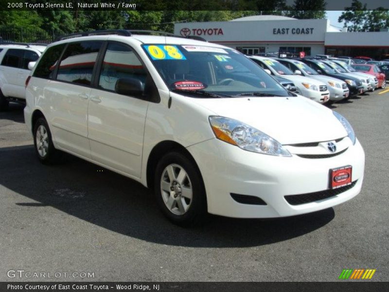 Natural White / Fawn 2008 Toyota Sienna LE