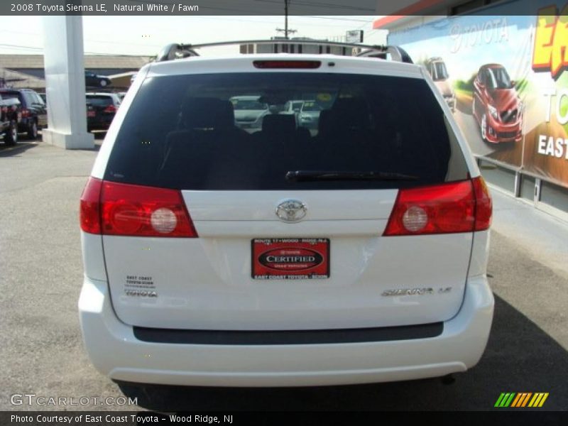 Natural White / Fawn 2008 Toyota Sienna LE