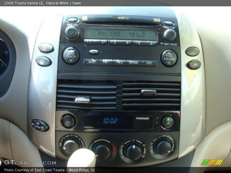 Natural White / Fawn 2008 Toyota Sienna LE