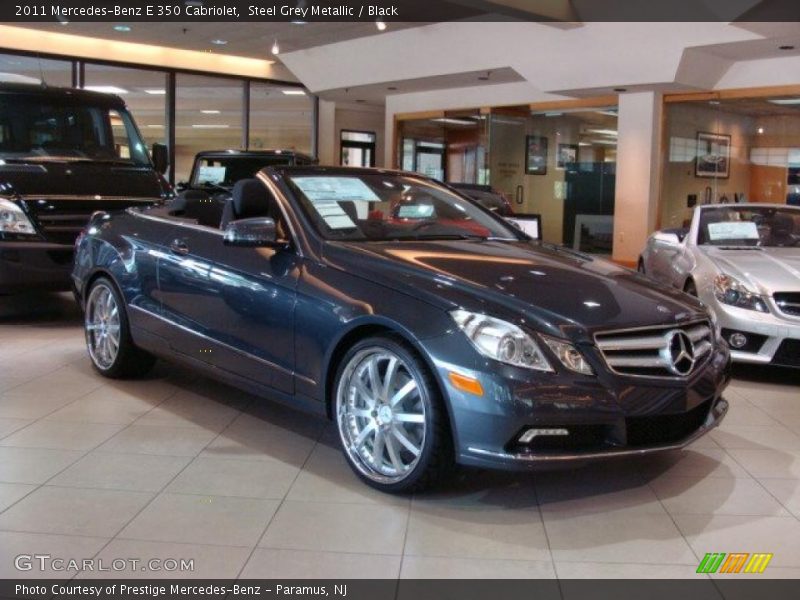 Steel Grey Metallic / Black 2011 Mercedes-Benz E 350 Cabriolet