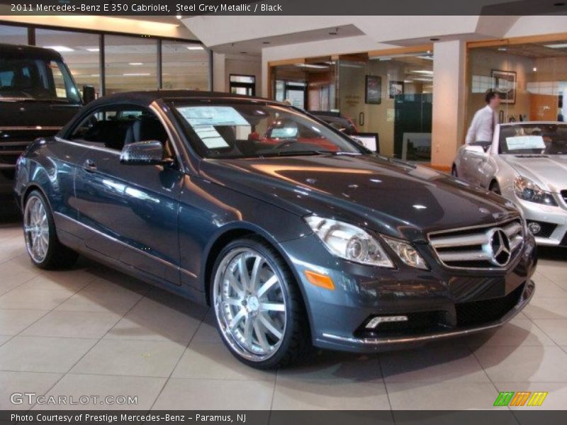 Steel Grey Metallic / Black 2011 Mercedes-Benz E 350 Cabriolet