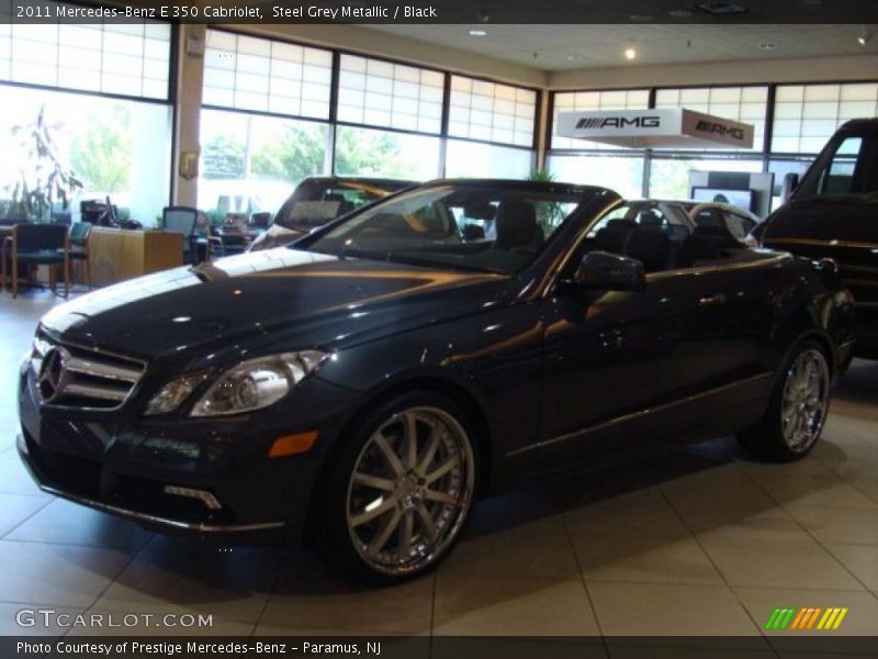 Steel Grey Metallic / Black 2011 Mercedes-Benz E 350 Cabriolet