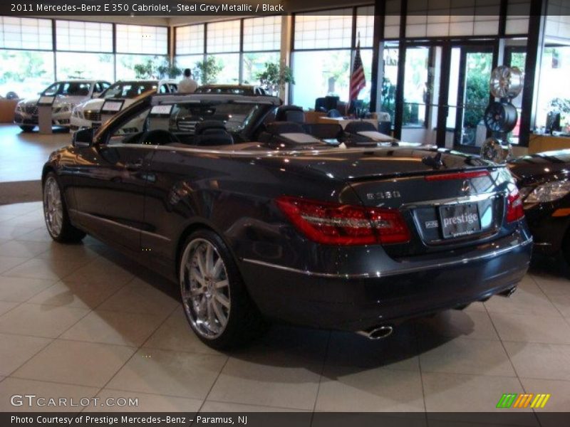 Steel Grey Metallic / Black 2011 Mercedes-Benz E 350 Cabriolet