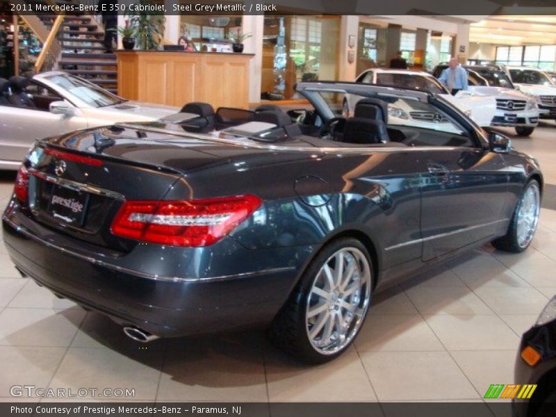 Steel Grey Metallic / Black 2011 Mercedes-Benz E 350 Cabriolet