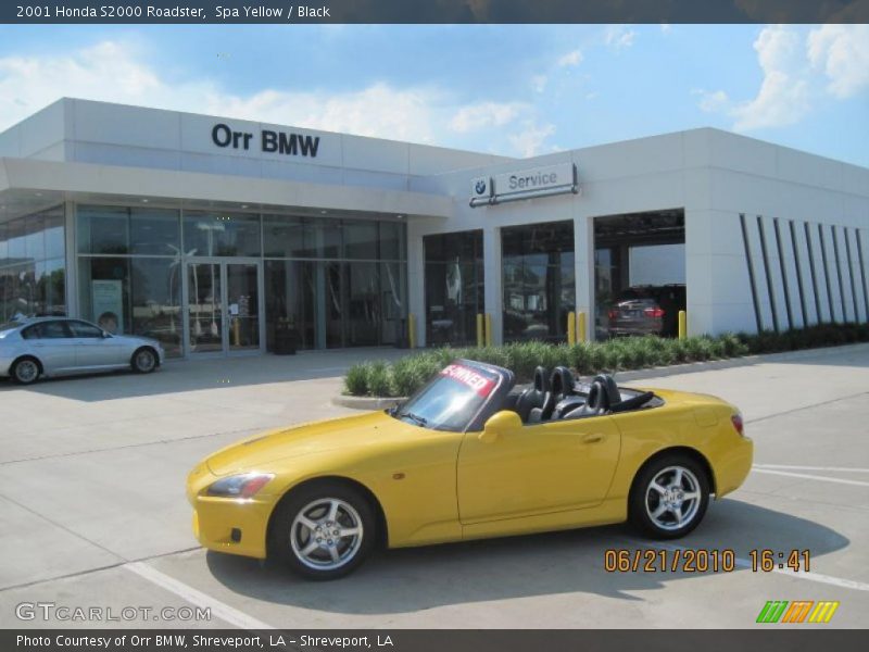 Spa Yellow / Black 2001 Honda S2000 Roadster