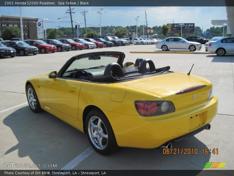 Spa Yellow / Black 2001 Honda S2000 Roadster