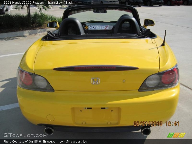 Spa Yellow / Black 2001 Honda S2000 Roadster