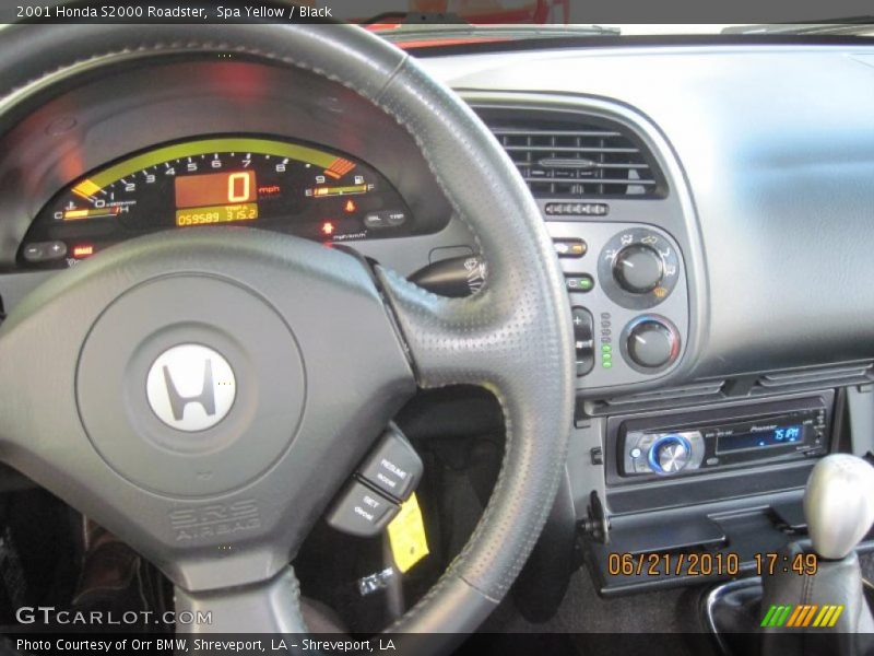 Spa Yellow / Black 2001 Honda S2000 Roadster