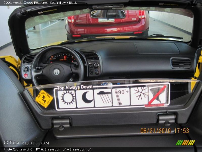 Spa Yellow / Black 2001 Honda S2000 Roadster