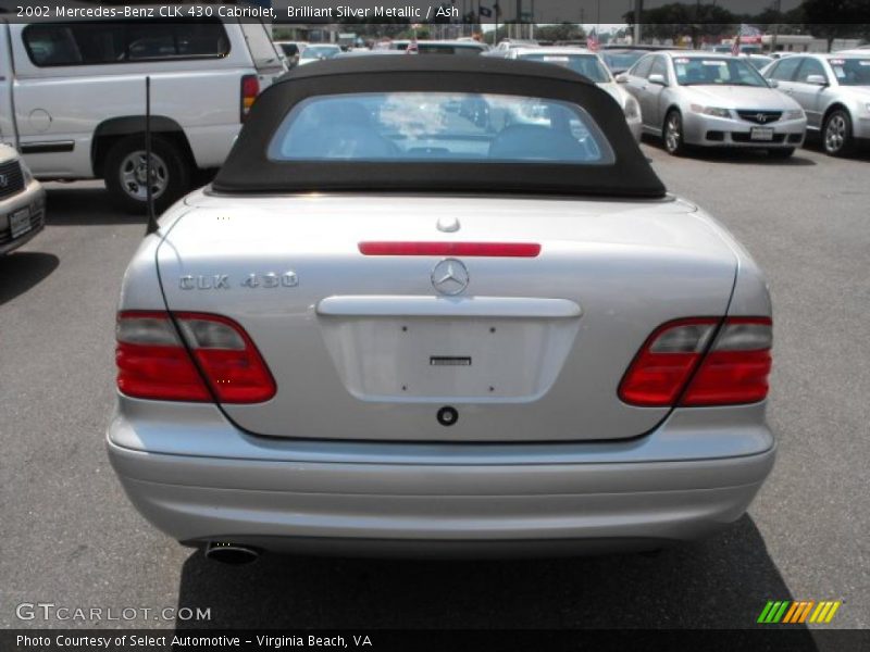 Brilliant Silver Metallic / Ash 2002 Mercedes-Benz CLK 430 Cabriolet