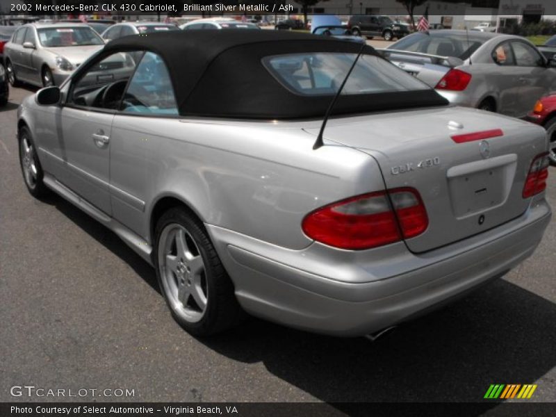 Brilliant Silver Metallic / Ash 2002 Mercedes-Benz CLK 430 Cabriolet