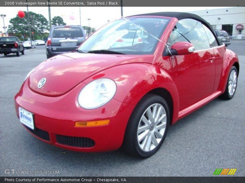 Salsa Red / Black 2008 Volkswagen New Beetle SE Convertible