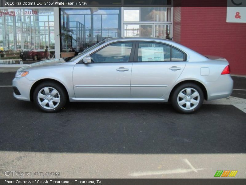 Snow White Pearl / Gray 2010 Kia Optima LX