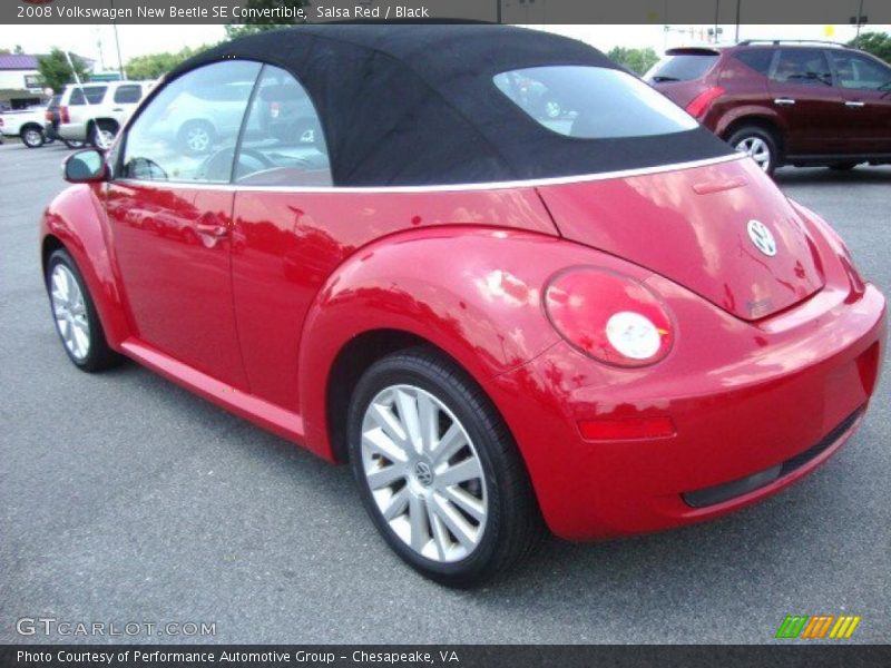 Salsa Red / Black 2008 Volkswagen New Beetle SE Convertible