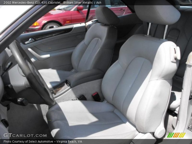 Brilliant Silver Metallic / Ash 2002 Mercedes-Benz CLK 430 Cabriolet